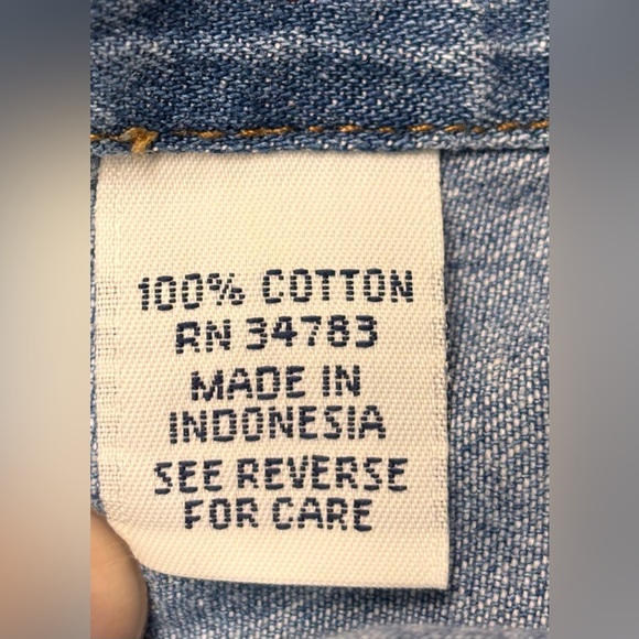 Lee’s Men’s Vintage Long Sleeve Denim Shirt Size Large - Picture 4 of 9